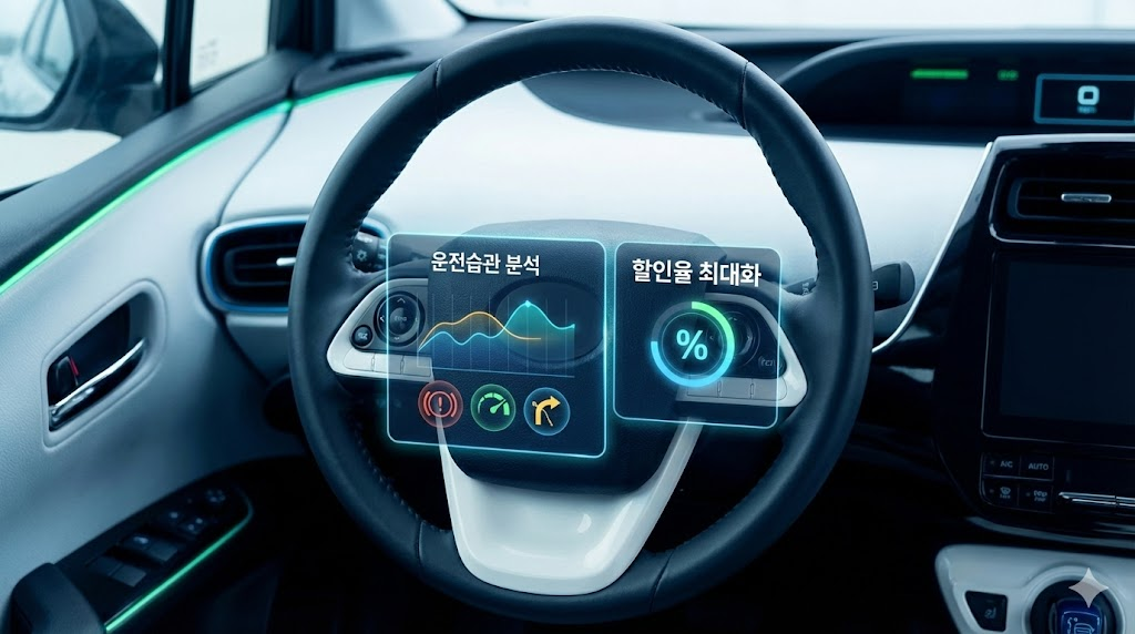 운전 습관 분석 시스템을 시각화한 비즈니스 디자인