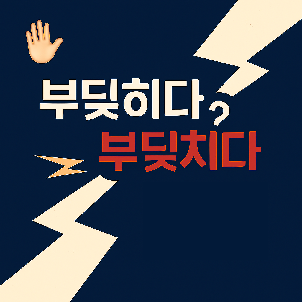 부딪히다부딪치다 차이