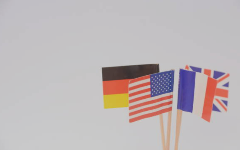 서양 심리학 중심국 (미국, 독일, 프랑스)의 나라 국기 사진