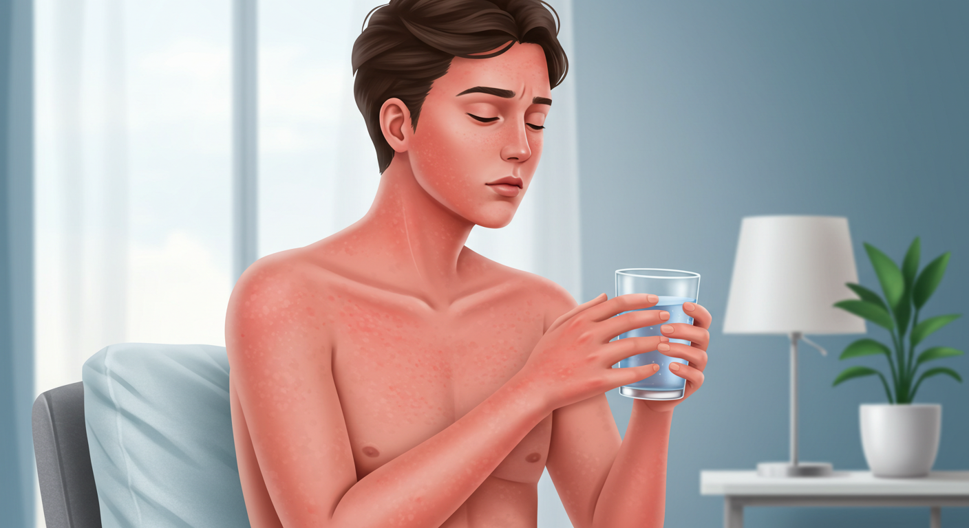 콜린성두드러기, 피부질환, 가려움증