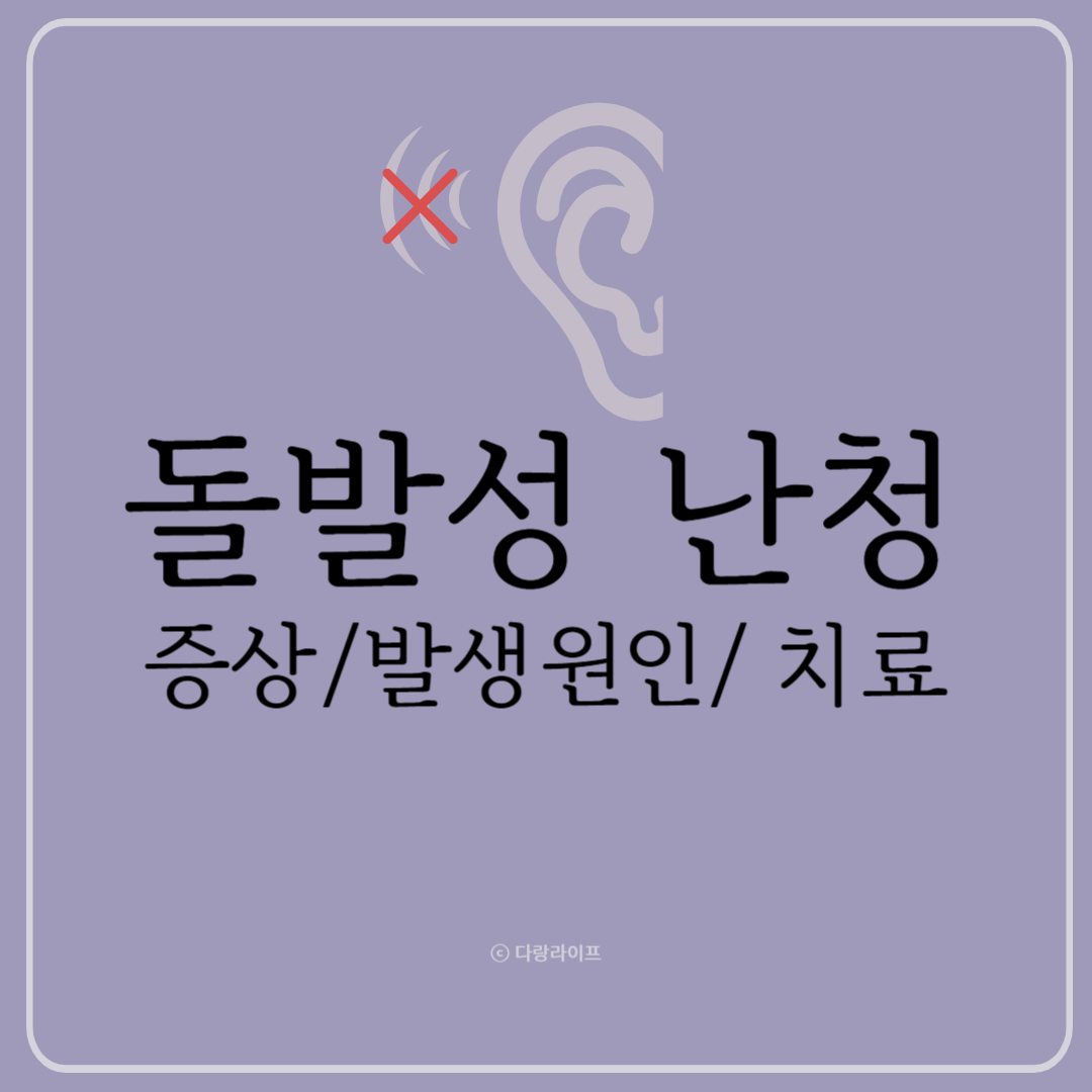 돌발성난청 증상 발생원인 치료방법 난청 증상