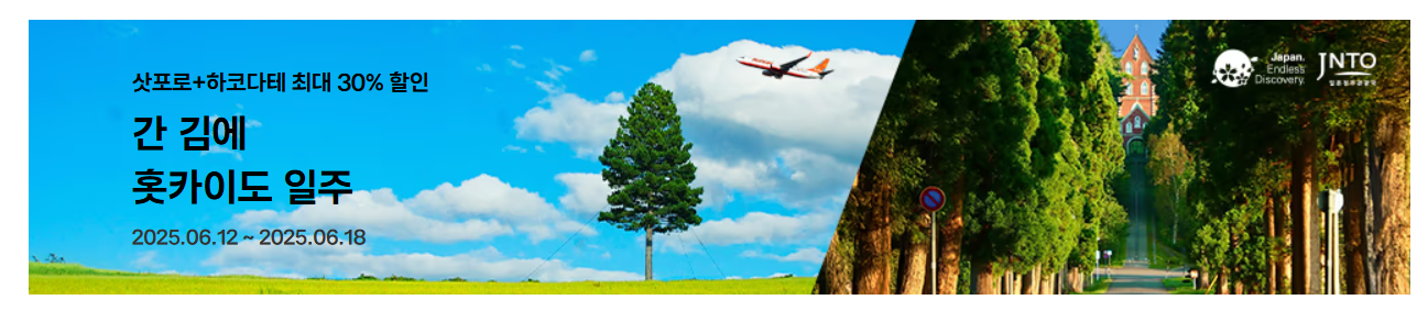 홋카이도 감성 여행 제주항공 특가 이벤트