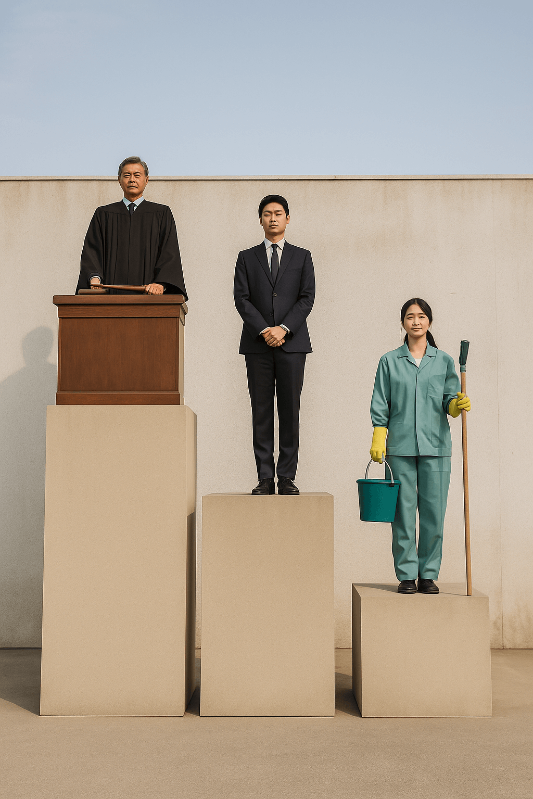 직업차별, 직업귀천, 직업심리학, 자아정체성, 사회적낙인, 비교심리, 
인간존엄, 직업편견, 사회심리학, 심리기반칼럼