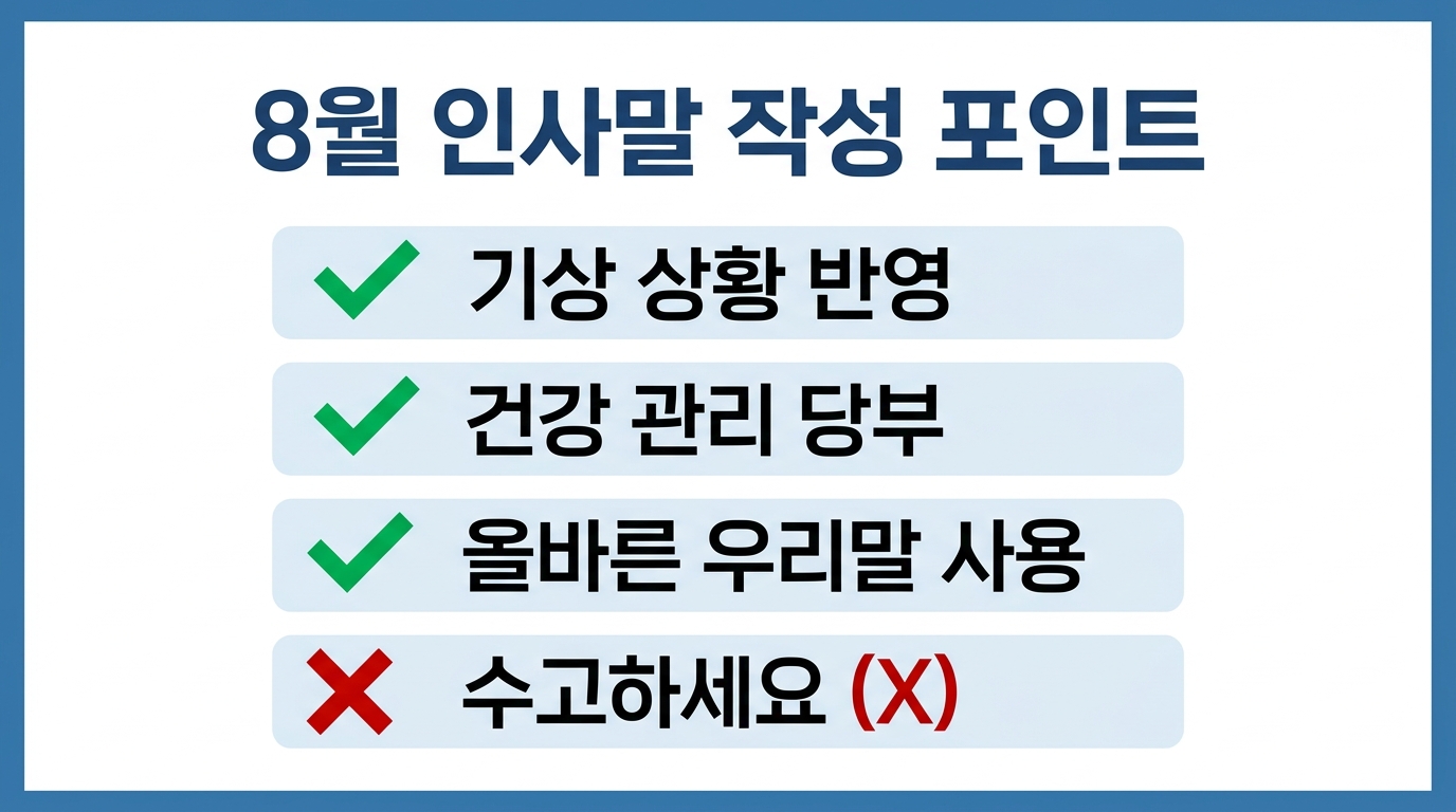 8월 인사말 모음집