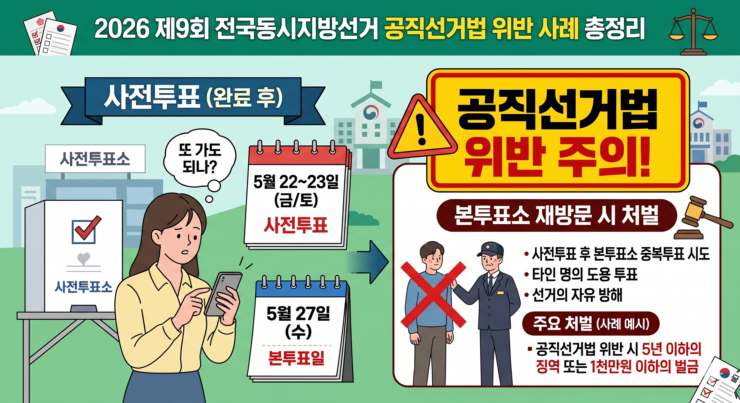 2026 지방선거 공직선거법 위반 사례 총정리