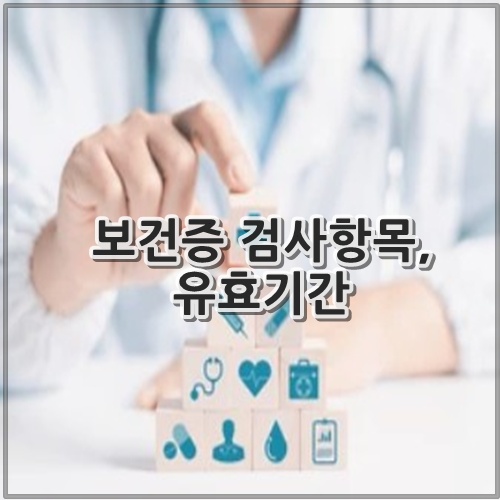 보건증 검사항목, 유효기간