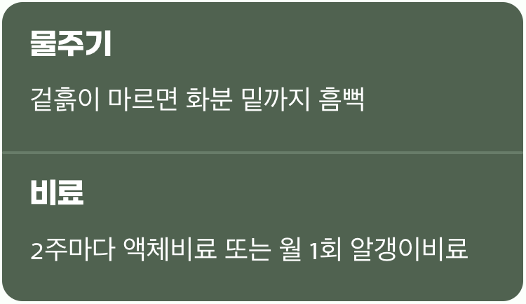 여왕의 식사, 물과 양분