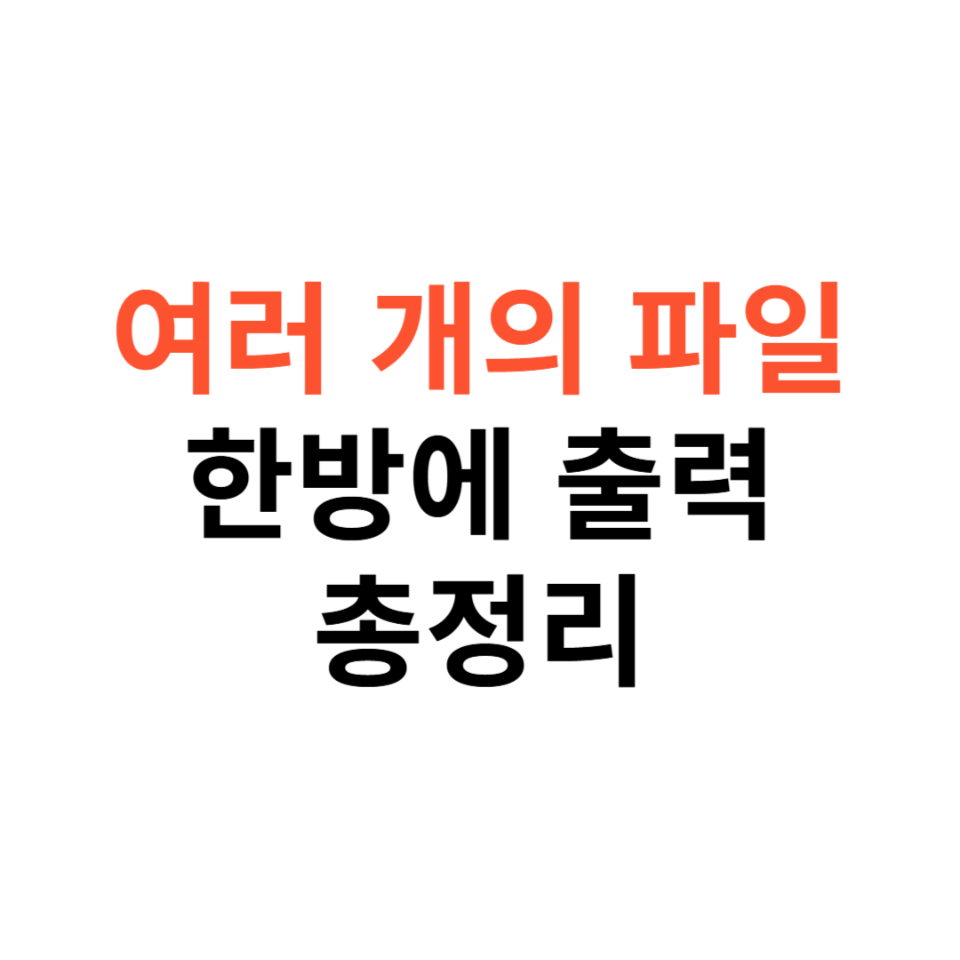여러 개의 파일을 한 번에 출력