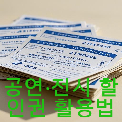 공연·전시 할인권 활용법