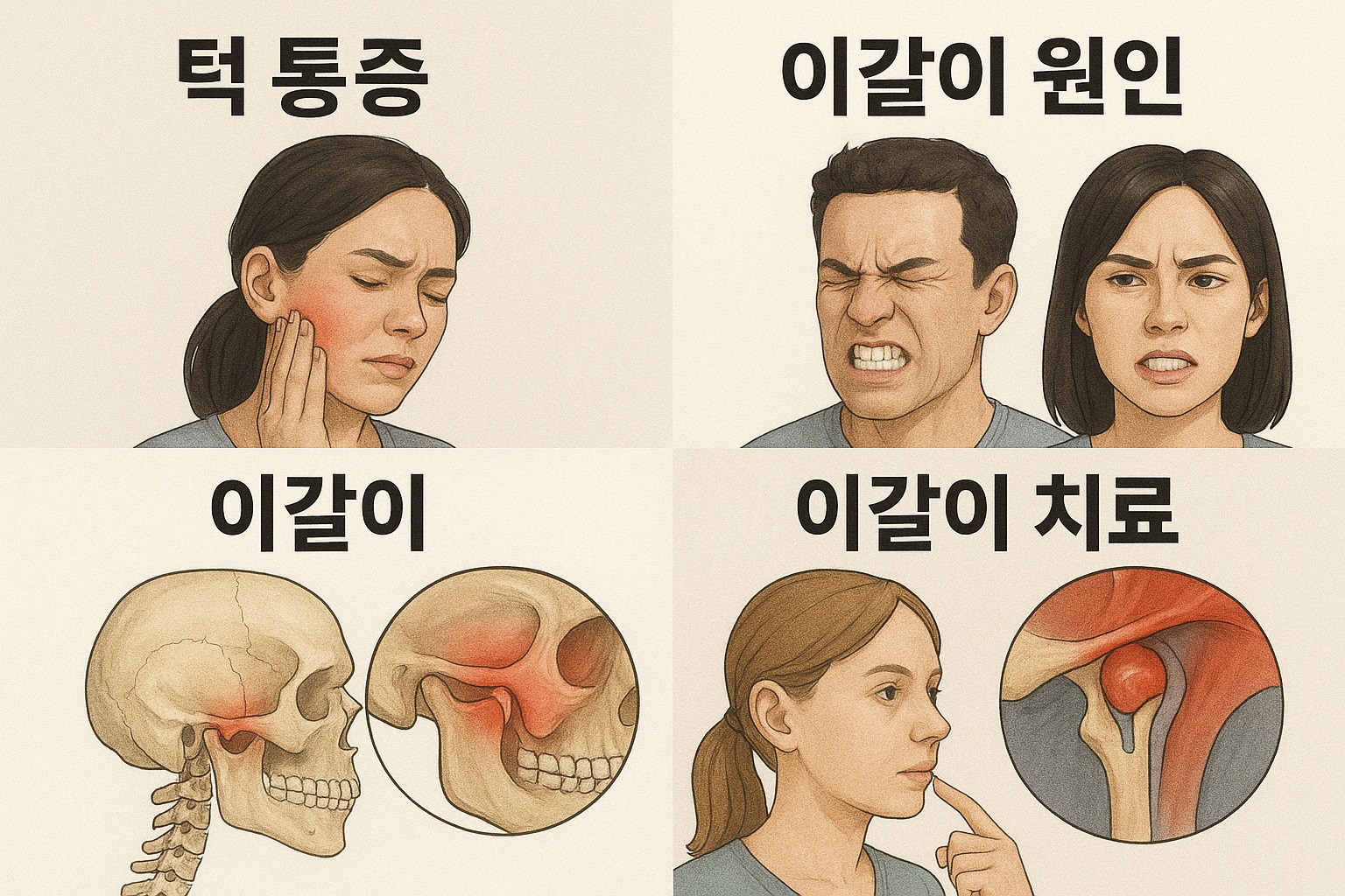 턱 통증 이갈이에 대한 이미지