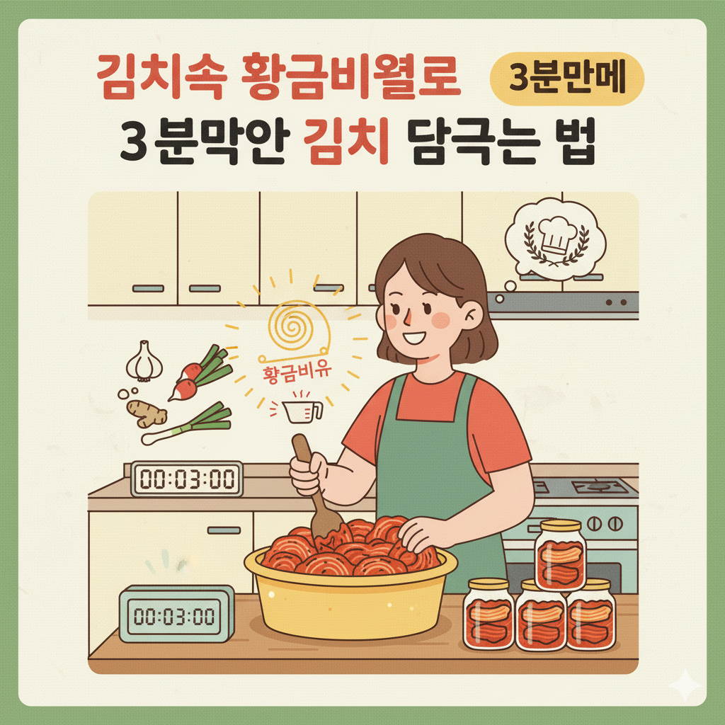 김치속 황금비율로 3분만에