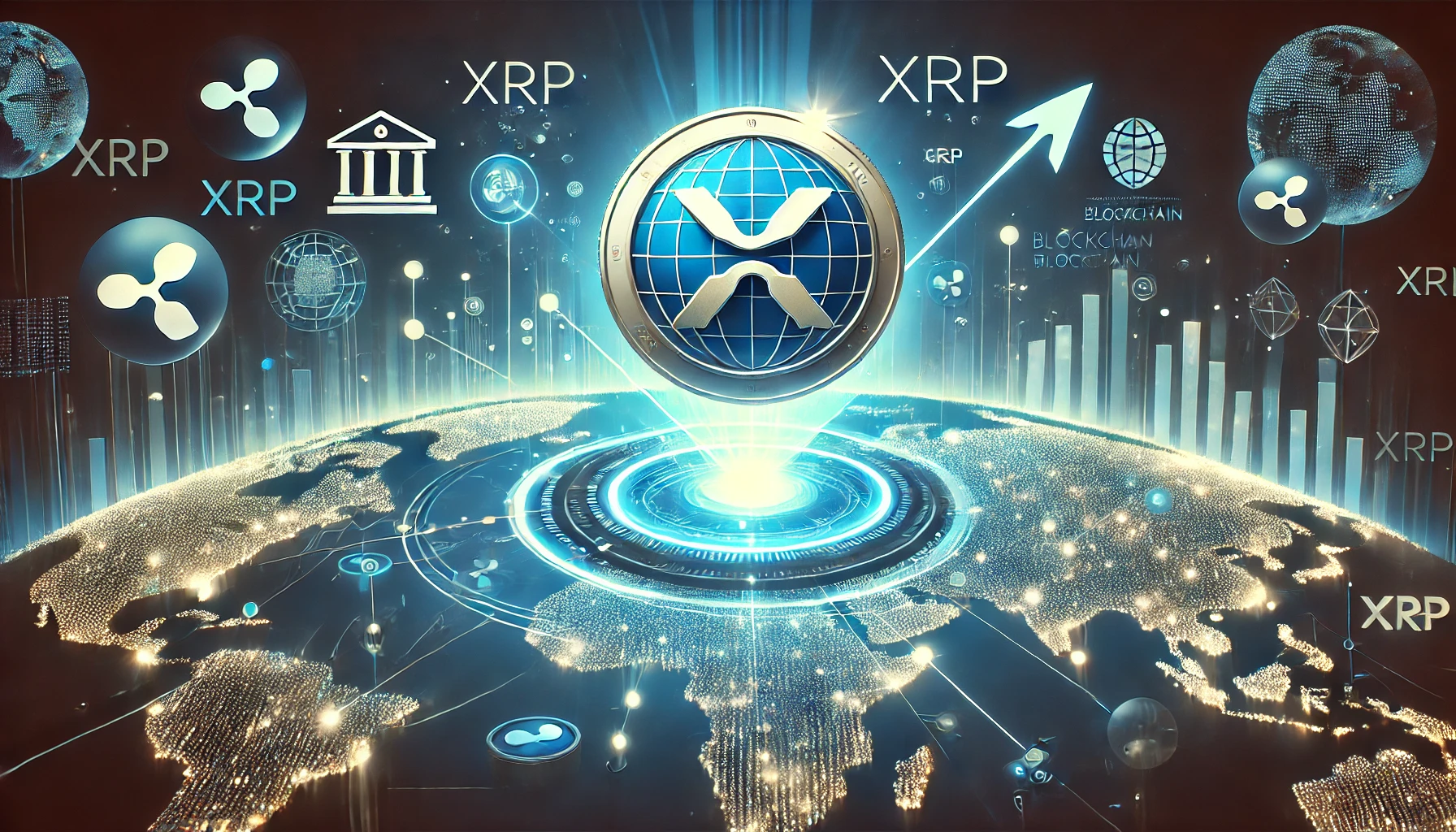 글로벌 금융 혁신을 위해 XRP의 이동이 연상되는 이미지