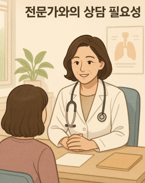 전문가와의 상담 필요