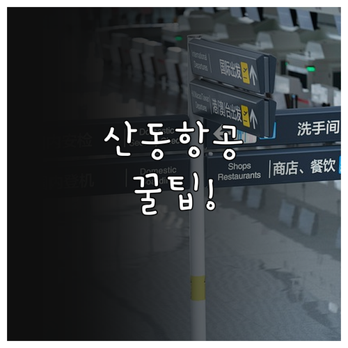 산동항공 인천공항 제1터미널 이용 방..
