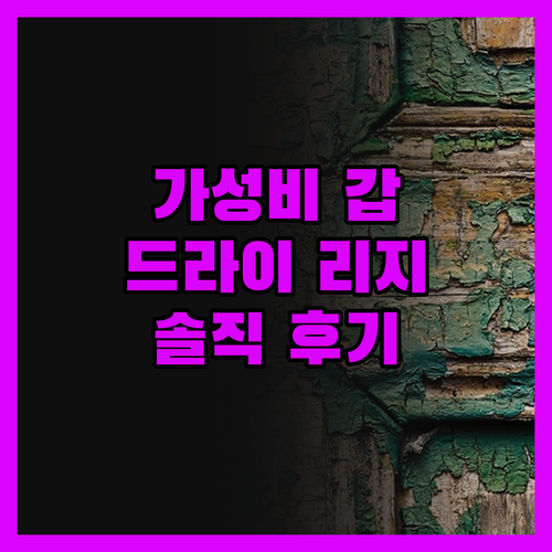 가성비 갑! 드라이 리지 마이크로텔,