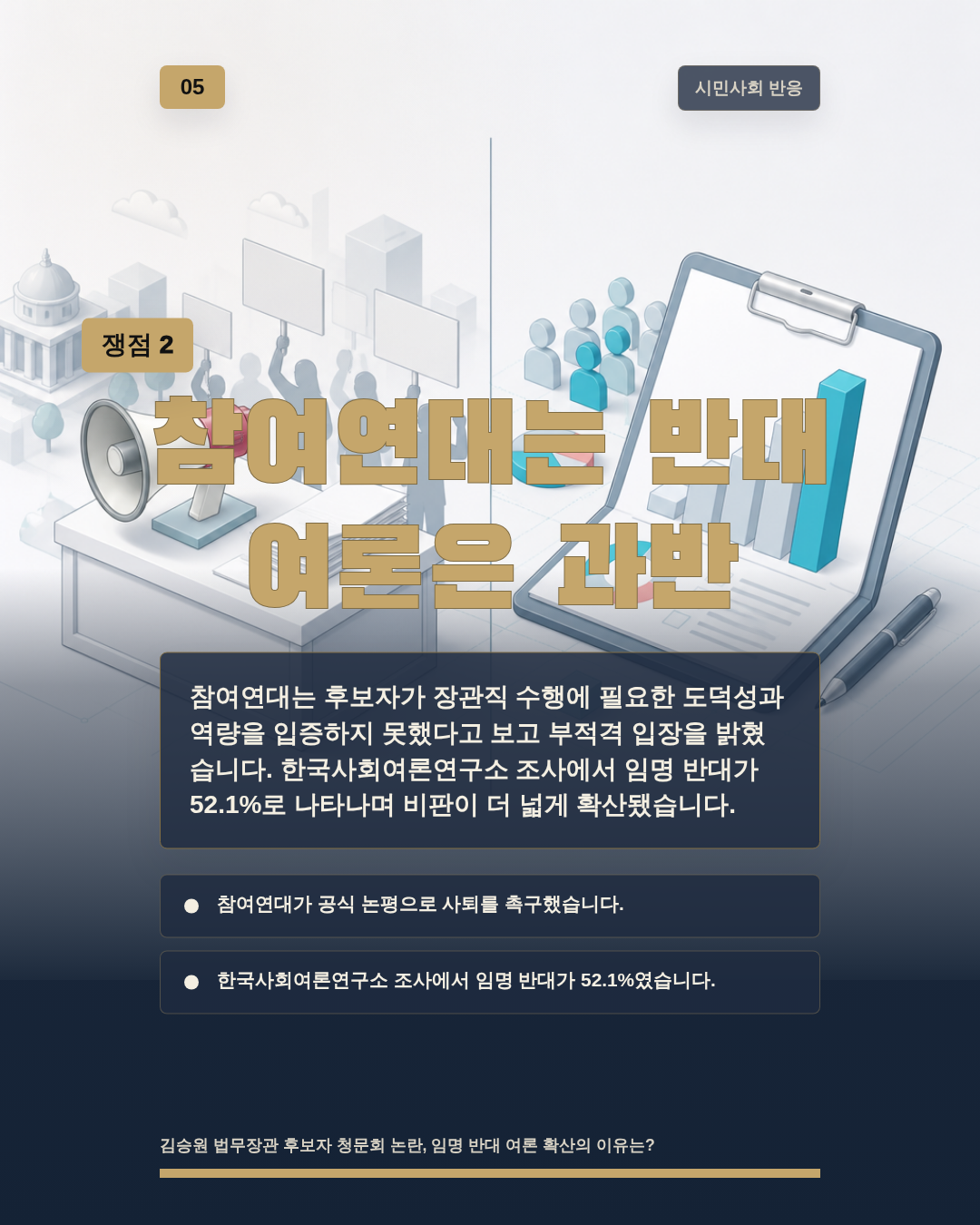 참여연대는 반대 여론은 과반