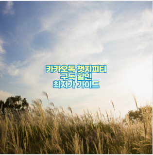 카카오톡 챗지피티 구독 할인 최저가 가이드