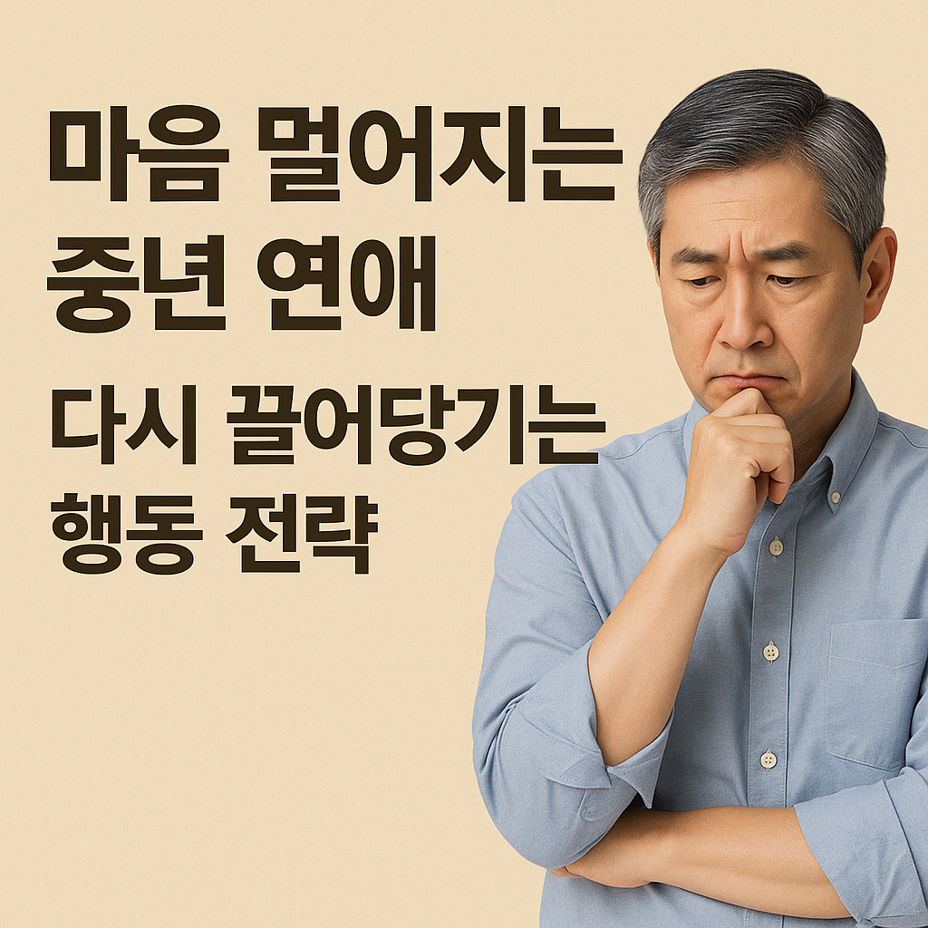 마음 멀어지는 중년 연애, 다시 끌어당기는 행동 전략
