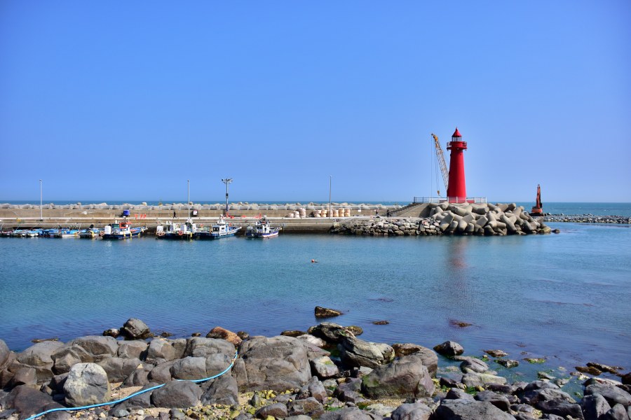 해운대 청사포 붉은 등대