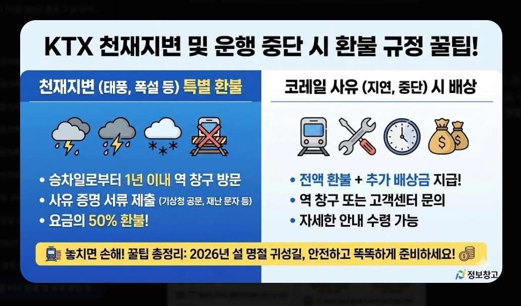명절 KTX 환불 및 변경 방법 완벽 가이드