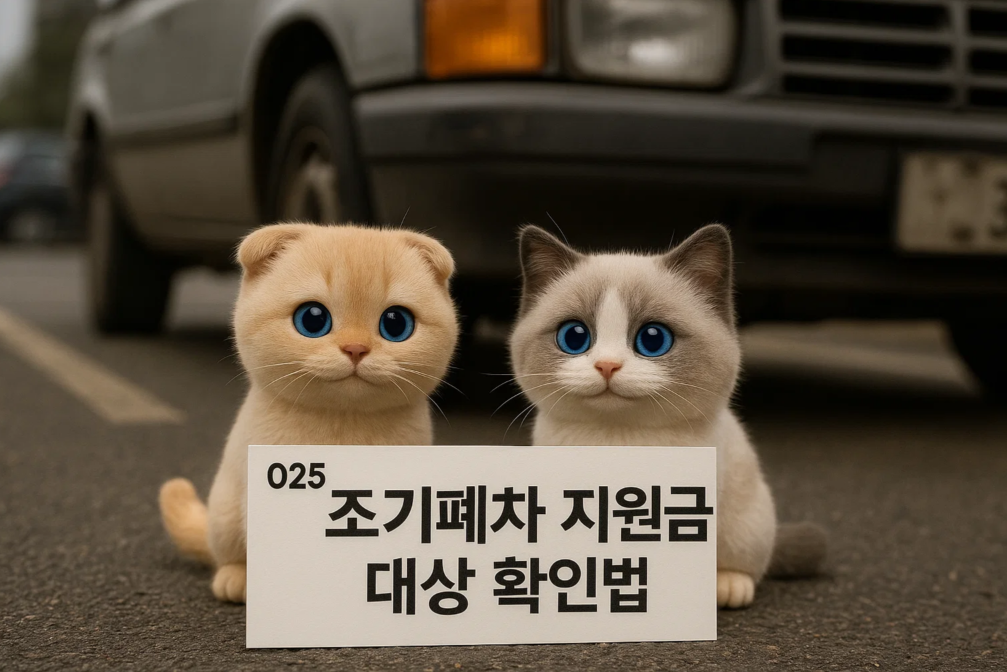 2025 조기폐차 지원금 대상 확인법