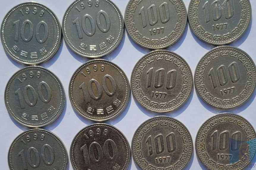 100원-희귀동전사진