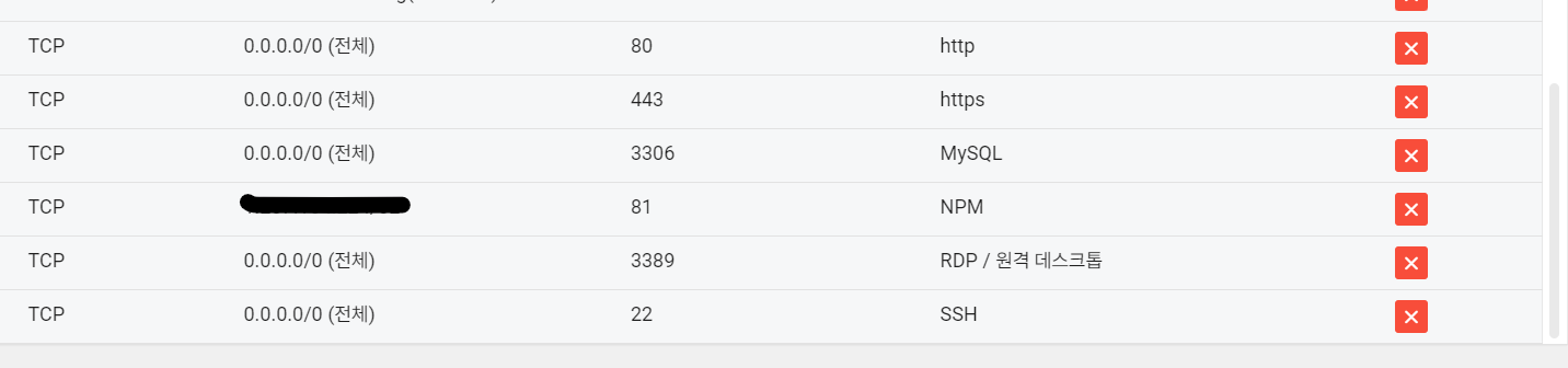 acg 규약 설정 화면