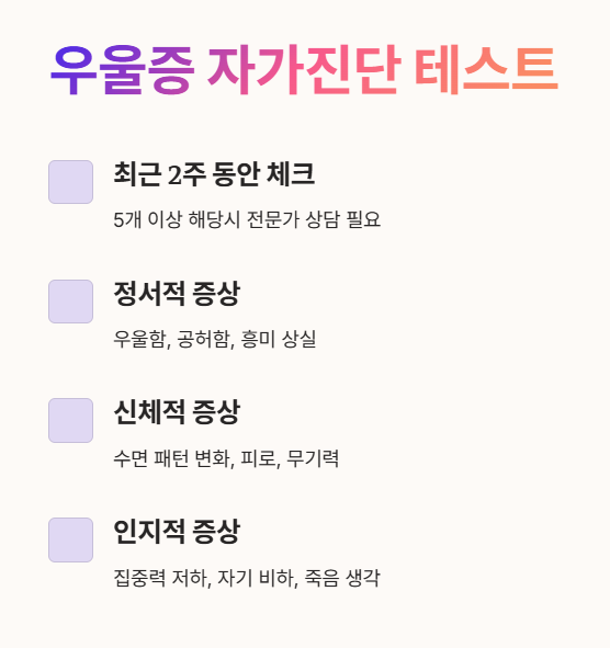 우울증 자가진단 테스트