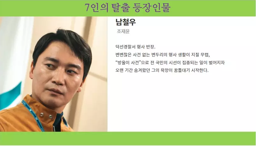 7인의 탈출 등장인물 - 출연진