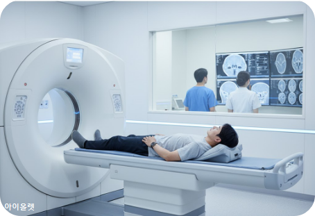 정밀 검사 받는 환자