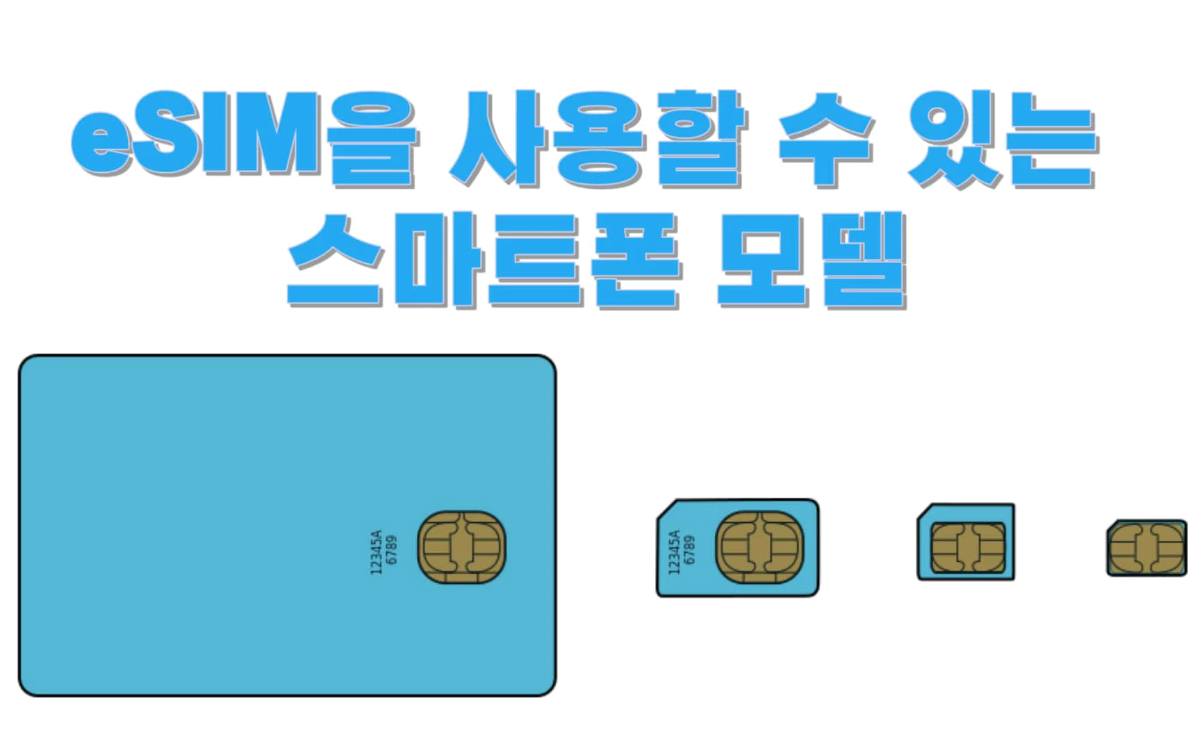 eSIM을 사용할 수 있는 스마트폰 모델