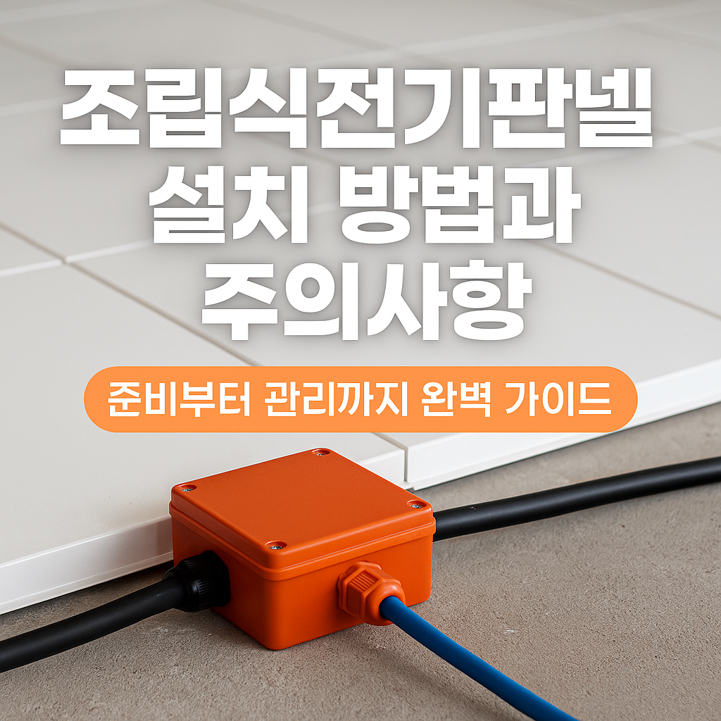 조립식전기판넬 설치 방법