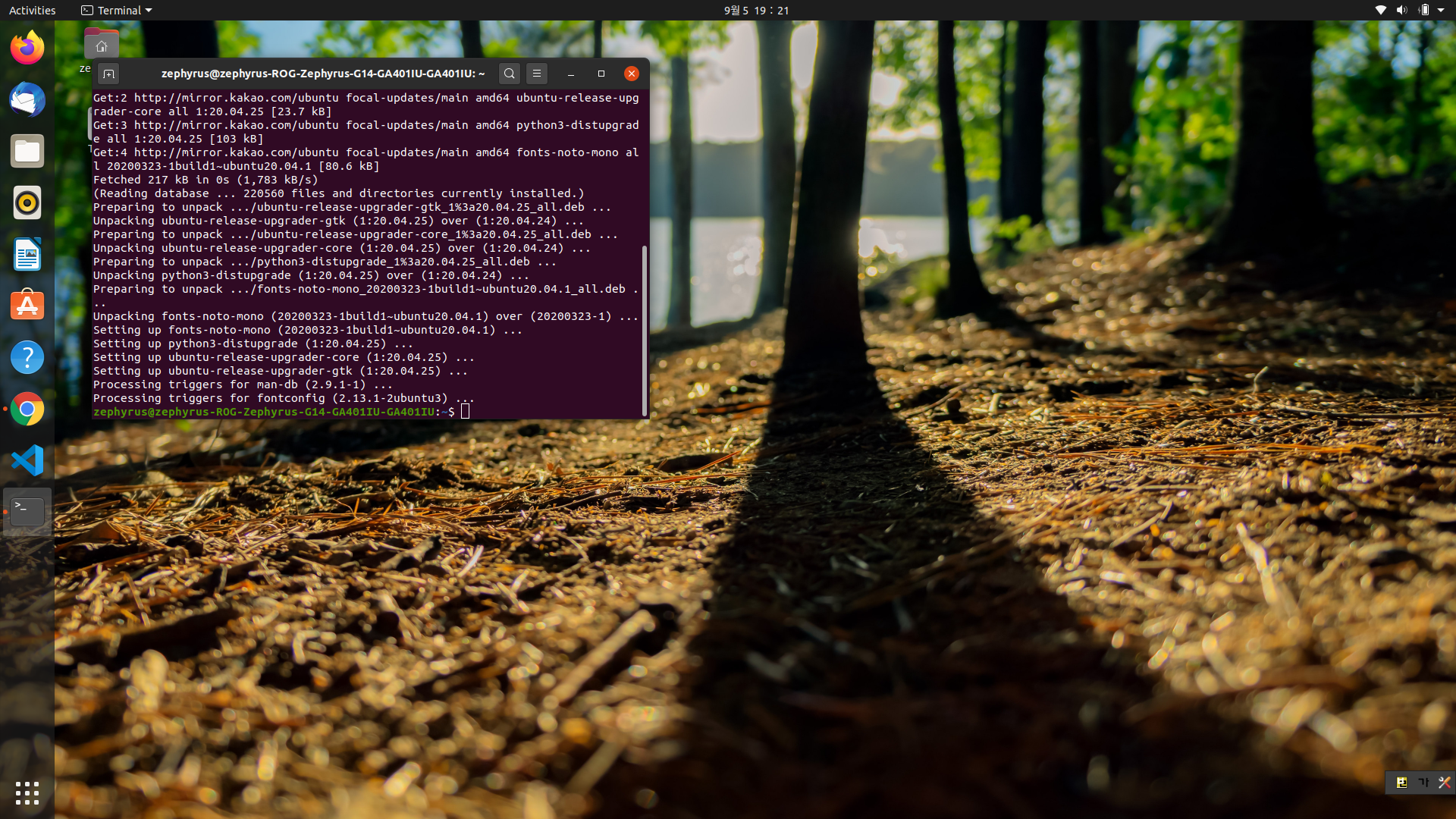 [Ubuntu 20.04 LTS] 잠금화면 무한루프 해결방법.
