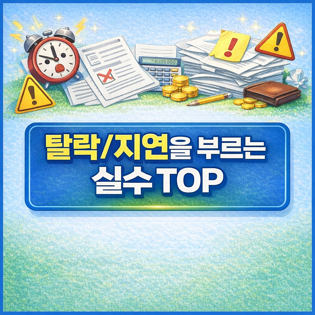 탈락/지연을 부르는 실수 TOP