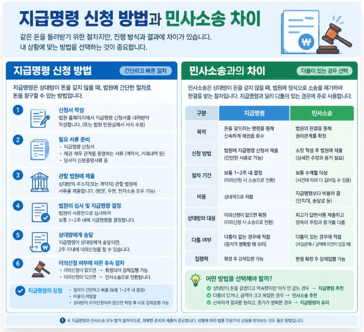 지급명령, 민사소송