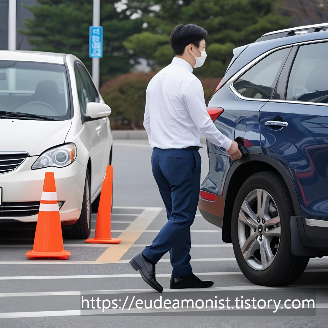 주차장에서 후진 중 보행자 충돌 (중상해)