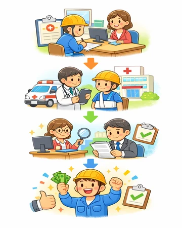 산재 처리 절차 접수부터 승인까지 흐름1