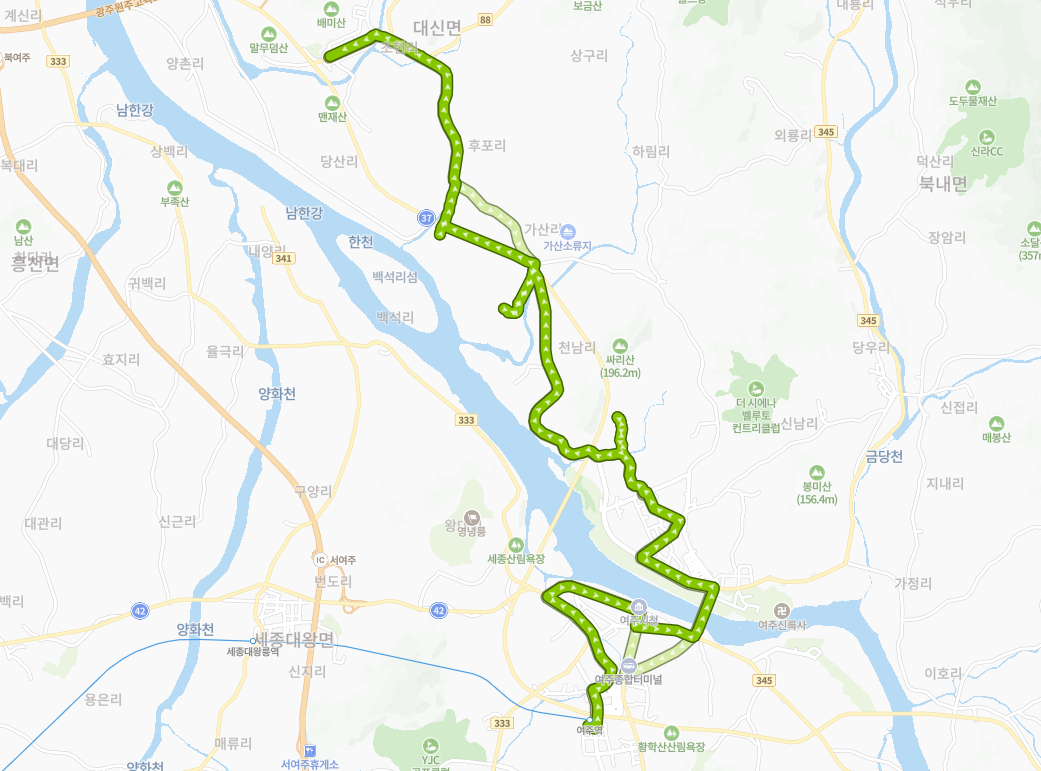 여주-972-3번-버스-노선-지도