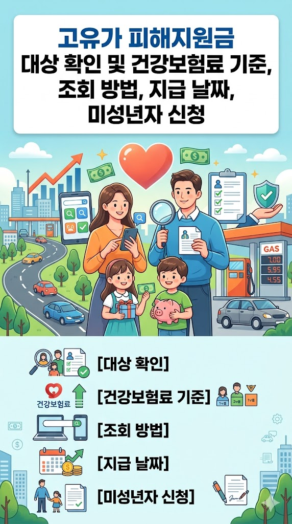 고유가 피해지원금 대상 확인 및 건강보험료 기준, 조회 방법, 지급 날짜, 미성년자 신청