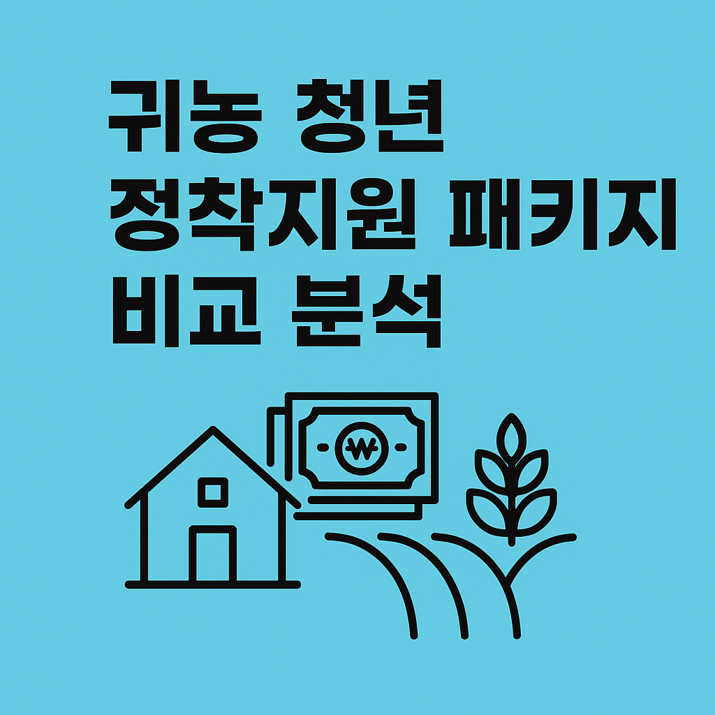 귀농 청년 정착지원 패키지 Vs 청년농업인 정착지원금 비교
