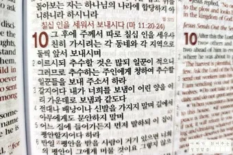 매일성경묵상과 사명(누가복음 10장 1-24절) 칠십 인의 제자를 파송하신 예수님_8