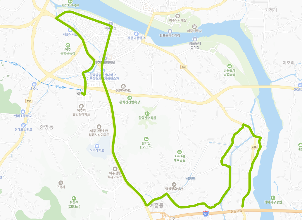 여주-913-3번-버스-노선-지도