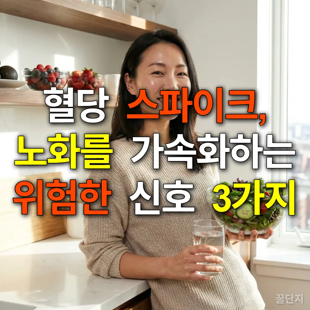 건강한 식단으로 혈당 관리를 하는 젊은 한국 여성의 모습