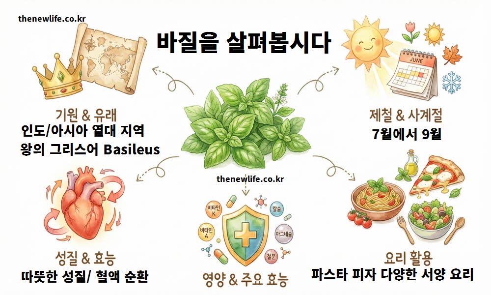 바질 효능 기원 유래