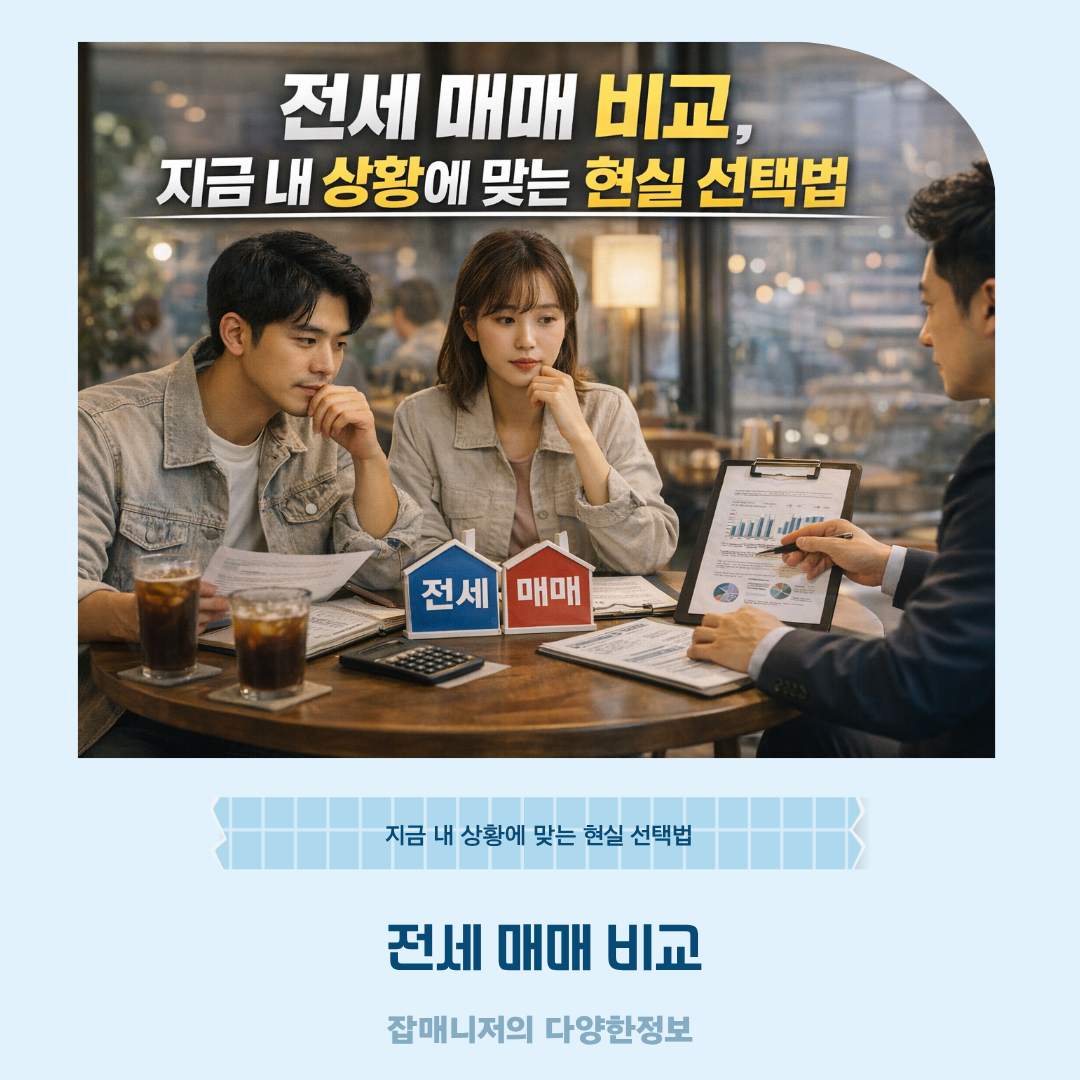 전세 매매 비교, 지금 내 상황에 맞는 현실 선택법