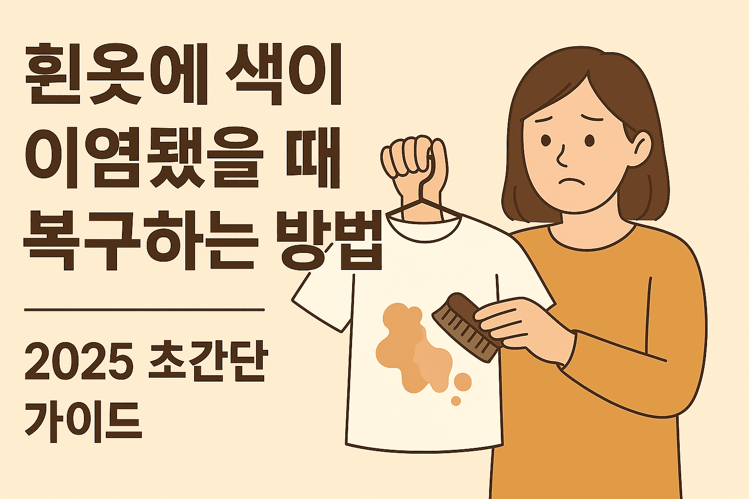 흰옷에 색이 이염됐을 때 복구하는 방법 ❘ 2025 초간단 가이드