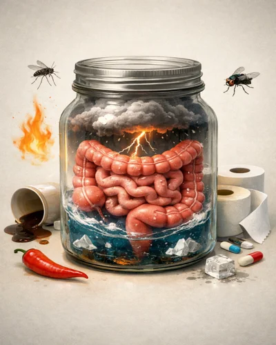 복부 통증 중심 장 이미지