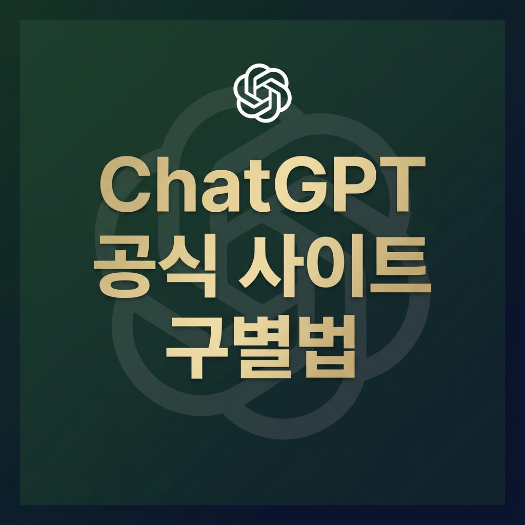 ChatGPT 공식 사이트를 구별하는 방법을 안내하는 썸네일 이미지