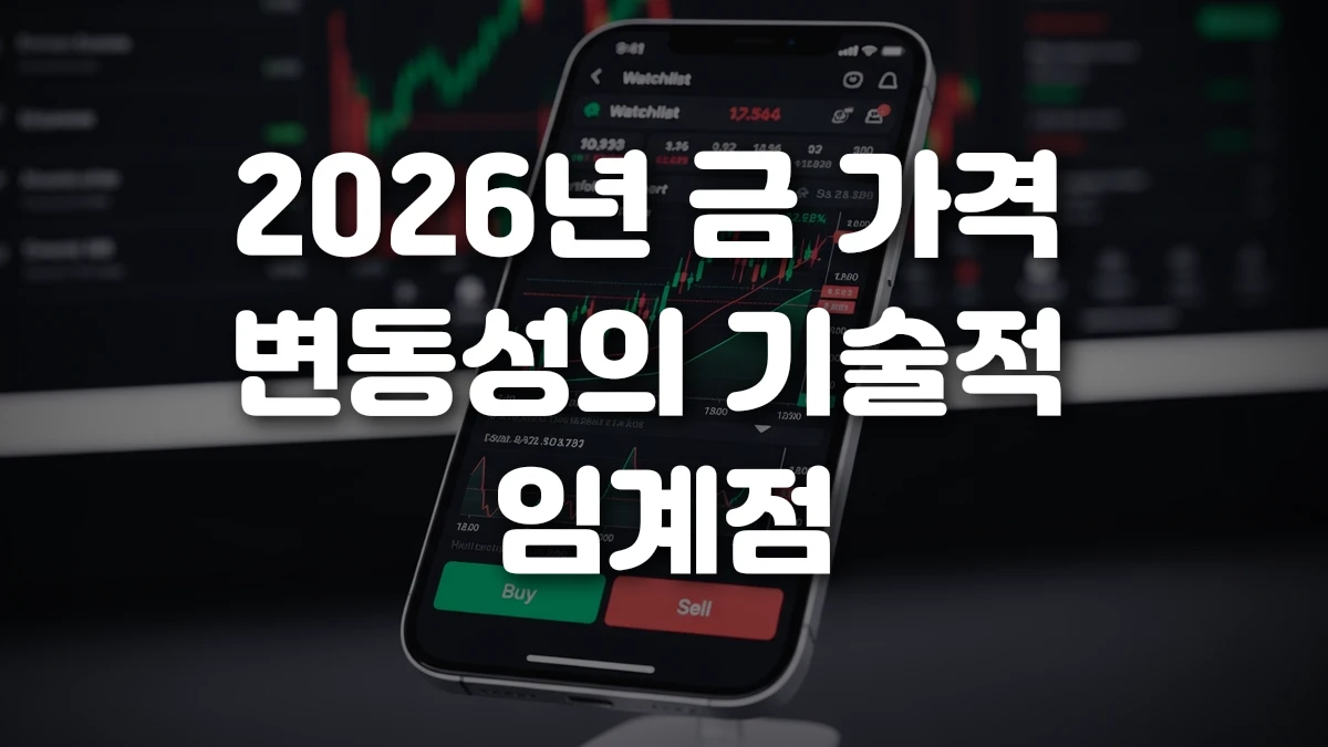 2026년 금 가격 변동성의 기술적 임계점