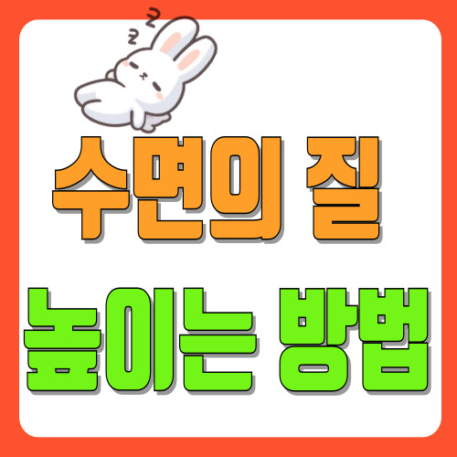 수면의 질 높이는 방법